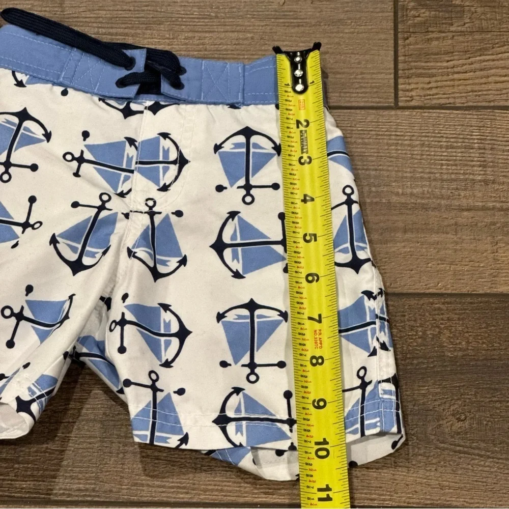 Janie and Jack swim shorts size 12-18 months Anchor Sailboat
